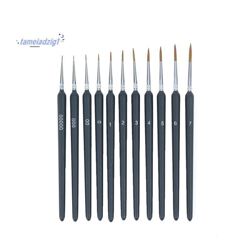 Detail Brush Set for Fine Detailing & Painting สีน้ํา ออยล์- ของจิ๋ว รุ่น 11 ชิ้น