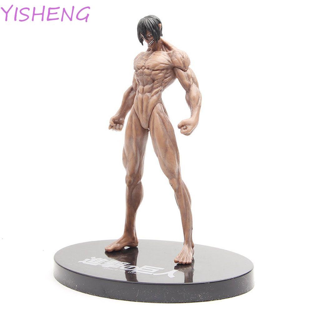 YISHENG58BS Attack on Titan Action Figures PVC Miniatures Attack on Titan Eren Jager ตุ๊กตาสะสมเครื่