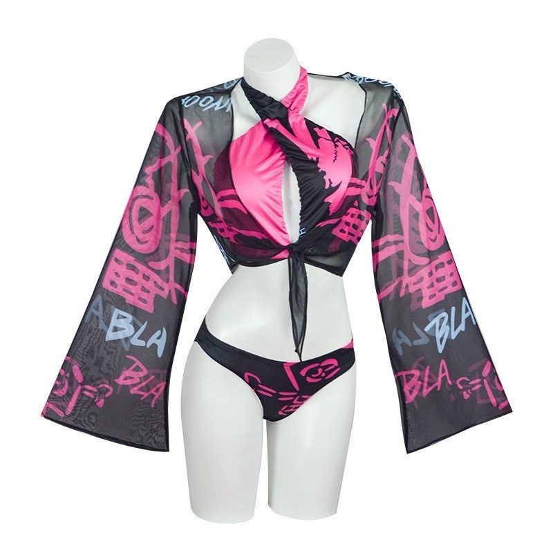 ชุดว่ายน้ำ Arcane Jinx Cosplay จาก League of Legends