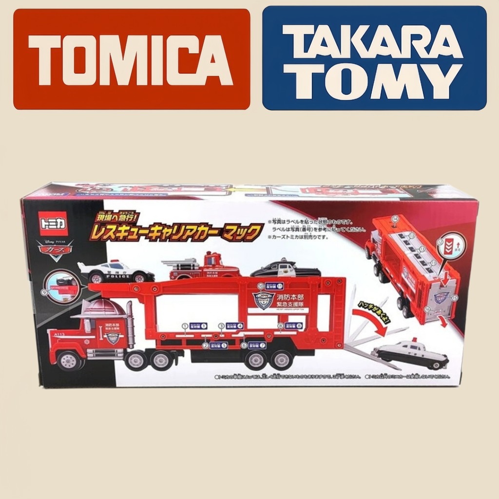 Tomica Disney Cars Mack Truck Transporter ของเล่นDiecastสําหรับเด็กและนักสะสม 937951