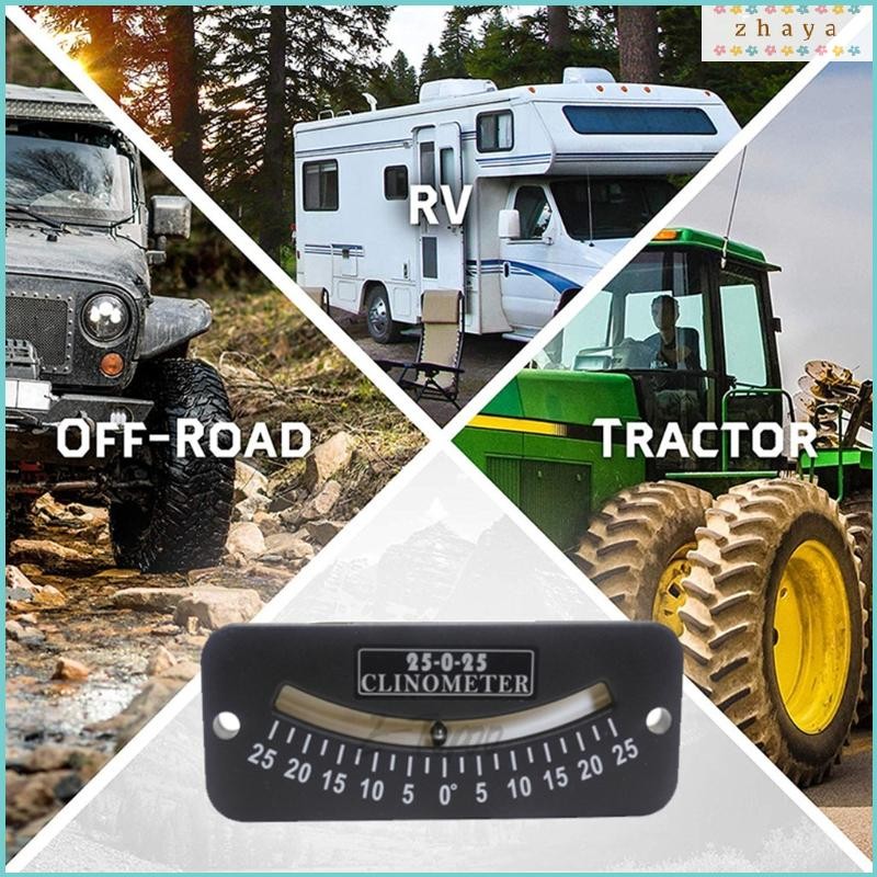 ZHAYA Slope Angle Meter หลอดแก้ว Inclinometer สําหรับขี่กลางแจ้ง 25-0-25 45-0-45