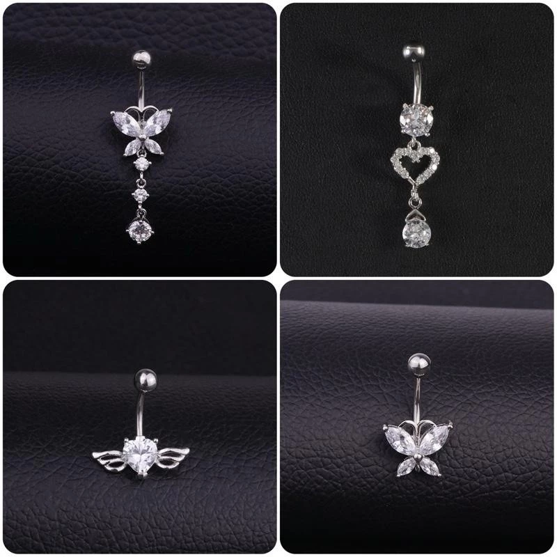 ️BELCST01 จิวสะดือสแตนเลส 65 ลาย ก้าน 1.6 มิล ราคา 1 ชิ้น