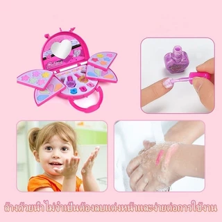 ✨ของเล่นแต่งหน้า✨ชุดของเล่นแต่งหน้าเด็ก ลิปสติก อายแชโดว์ บลัชยาทาเล็บ อ่อนโยน กล่องแต่งหน้าเจ้าหญิง