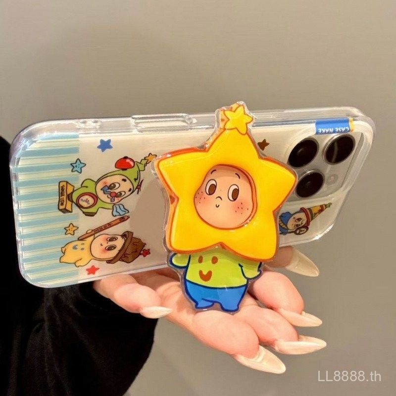 เคสโทรศัพท์โทรศัพท์ เหมาะสําหรับ iPhone การ์ตูนนาฬิกาปลุก Star Bracket 17/16/15promax/14 สไตล์ใหม่ 1