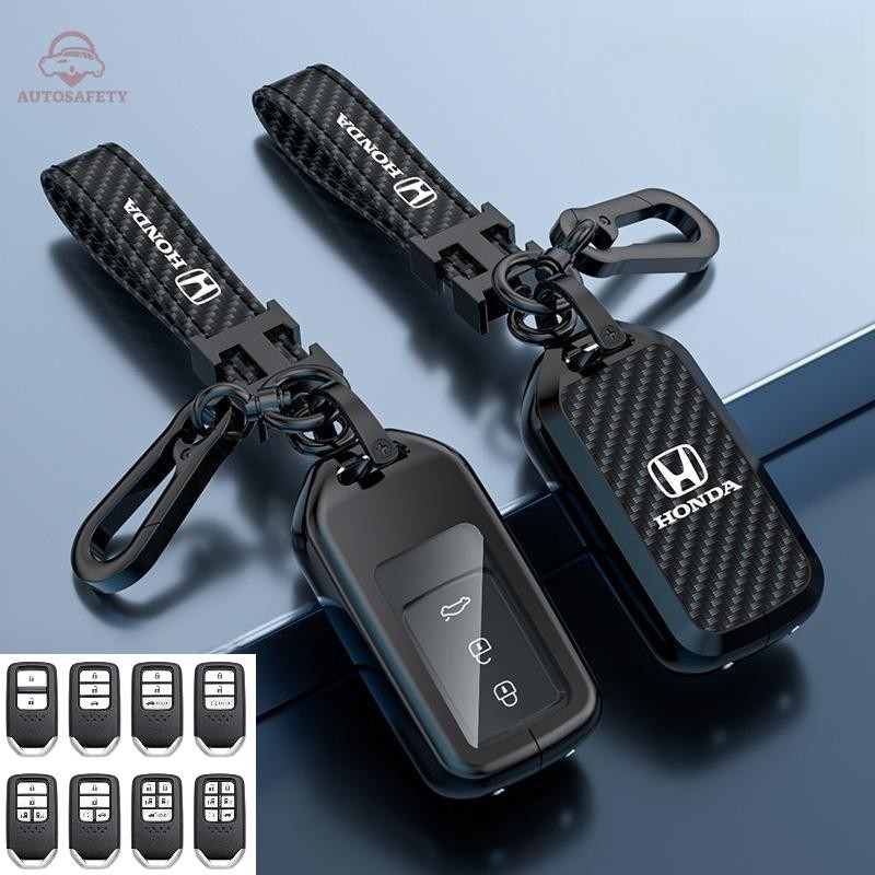 ฝาครอบกุญแจรถสําหรับ Honda CRV, HRV, BRV, XRV, Civic FC FE, City, Brio, Jazz, Accord Sport SI EX-L Touring, Zinc Alloy Key Protect Shell Key Chain