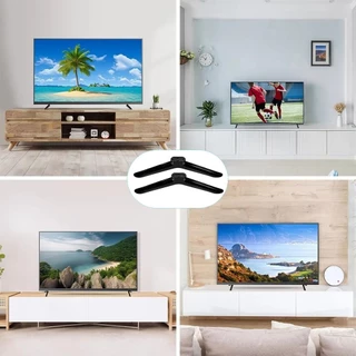 จัดส่งที่รวดเร็วYARNZY ขาตั้งฐานทีวี, สีดํา Universal TV Stand Base Mount, พร้อมสกรูแท่นฟุตวงเล็บห้องนั่งเล่น
