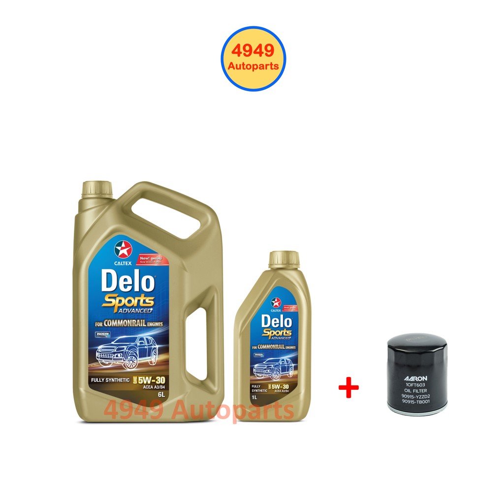 น้ำมันเครื่อง Caltex Delo Sports 5W-30 5W30 ดีเซล สังเคราะห์