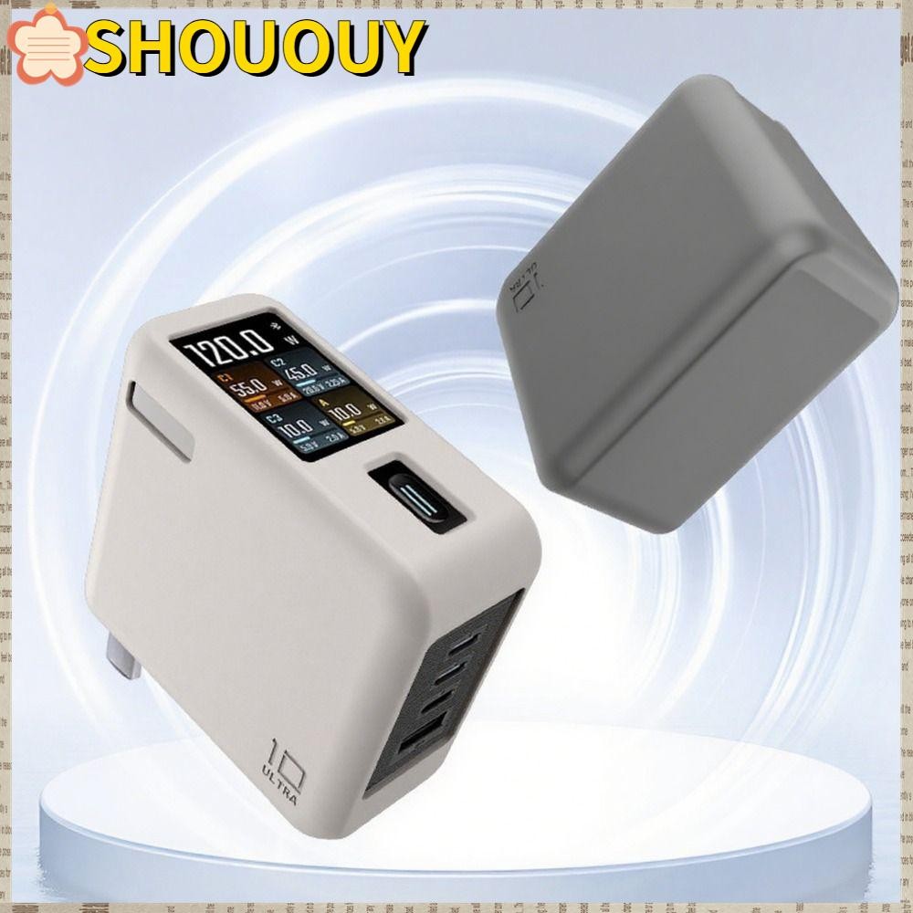 SHOUUY ซิลิโคน, ป้องกันสีทึบนุ่ม, แบบพกพากันฝุ่นกันกระแทกพกพาสําหรับ CUKTECH 10 Ultra GaN Charger 12