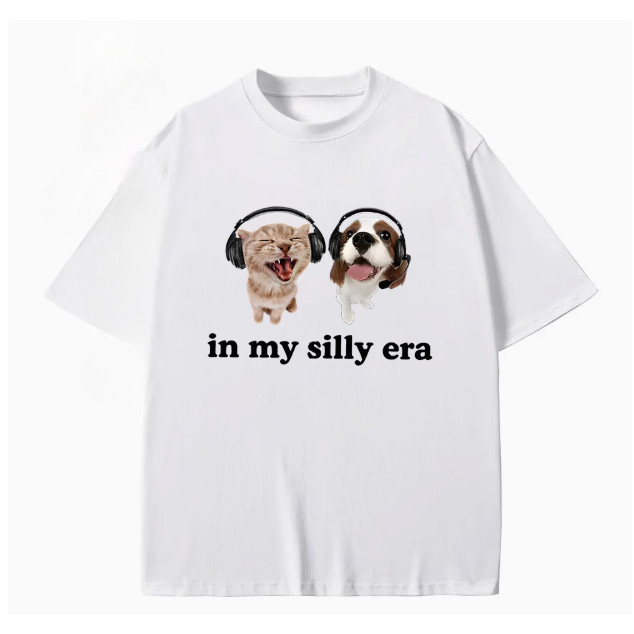 纯棉เสื้อยืด/多猫咪 PROFESSIONAL YAPPER 花/男式 /超ร้ายแรง/圆领领领