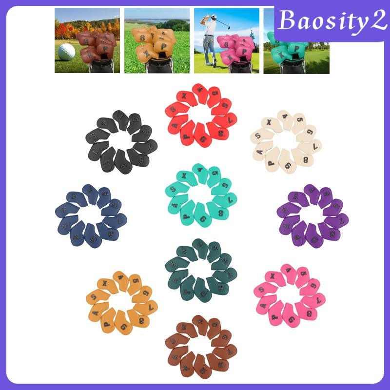 [Baosity2] 10x Universal 4-9,P,S,A,piece Golf Accessories Club Headcover Golf Iron ยี่ห้อ