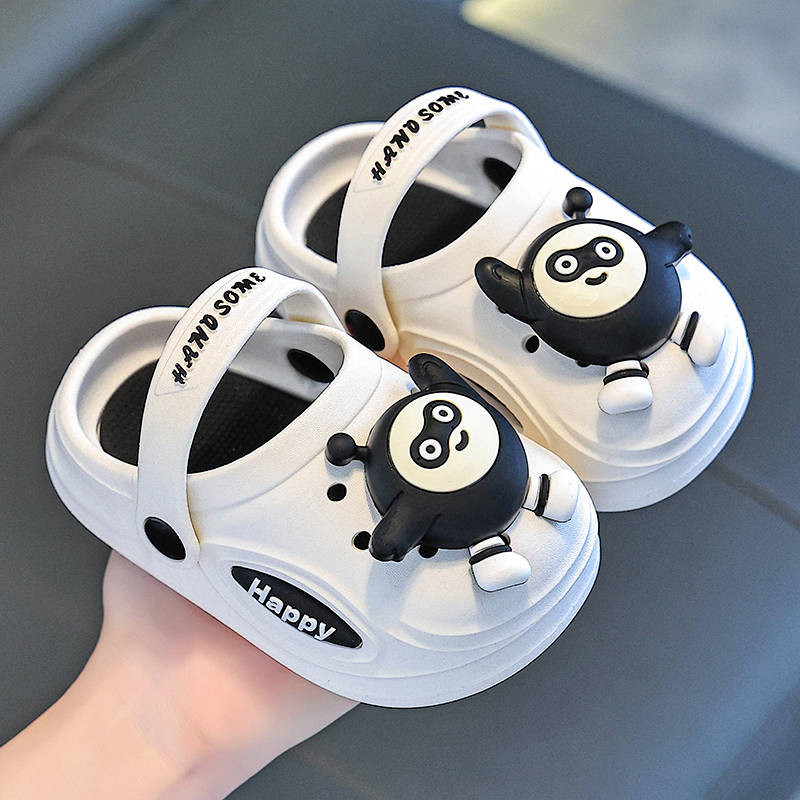 Egg Puff Party Children's Sandals Cute Boys and Girls Indoor Cartoon Baby Slippers Hole Shoes Toddle