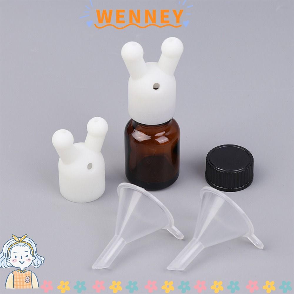 WEY Essential Oil Inhaler Cap, Double Hole Mini Perfume Inhaler, Plastic Leakproof Essential Oil Inh