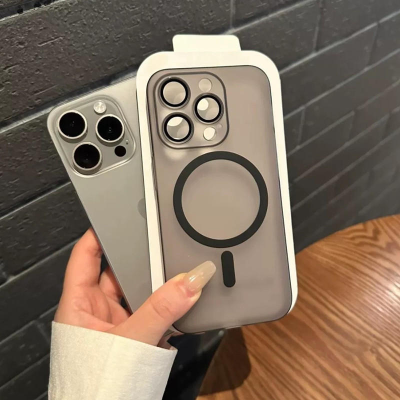 เหมาะสําหรับ 17 Ice Fog Magnetic Phone Case Ultra-Thin 16PROMAX รวมทุกอย่างกันกระแทก 15 เคสป้องกัน 1