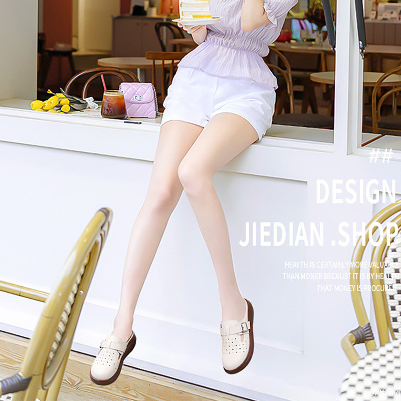 MVP รองเท้าแตะส้นหนาระบายอากาศได้ดีสำหรับผู้หญิง กันลื่น รองเท้าแตะลำลองกลางแจ้งแบบปิดหัว - รูปที่ 6