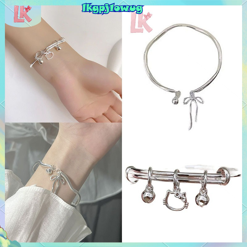 LK🔥​สร้อยข้อมือสตรีสไตล์เกาหลี ดีไซน์เรียบง่ายน่ารัก 💫 วัสดุสีเงินปรับขนาดได้ ไม่หลุดง่าย ✨ ส่งเร็วทั่วไทย​