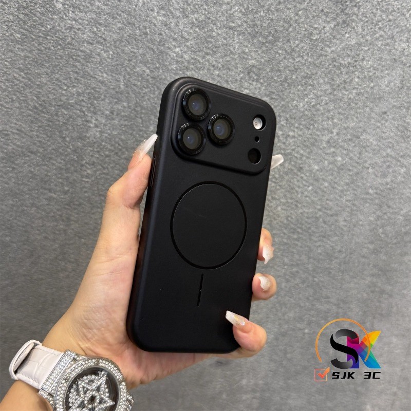 ซิลิโคนแม่เหล็กเลนส์ป้องกันเคสโทรศัพท์สําหรับ iPhone 17 16 15 14 13 12 Pro Max Plus ปลอก iP 17 Air 11 กันกระแทกปกอ่อน