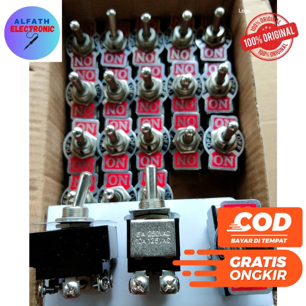 TOGEL TOGGLE SWITCH 6PIN TOGLE SWITCH 6 PIN ON OFF ON BLACK ORIGINAL GOOD QUALITY