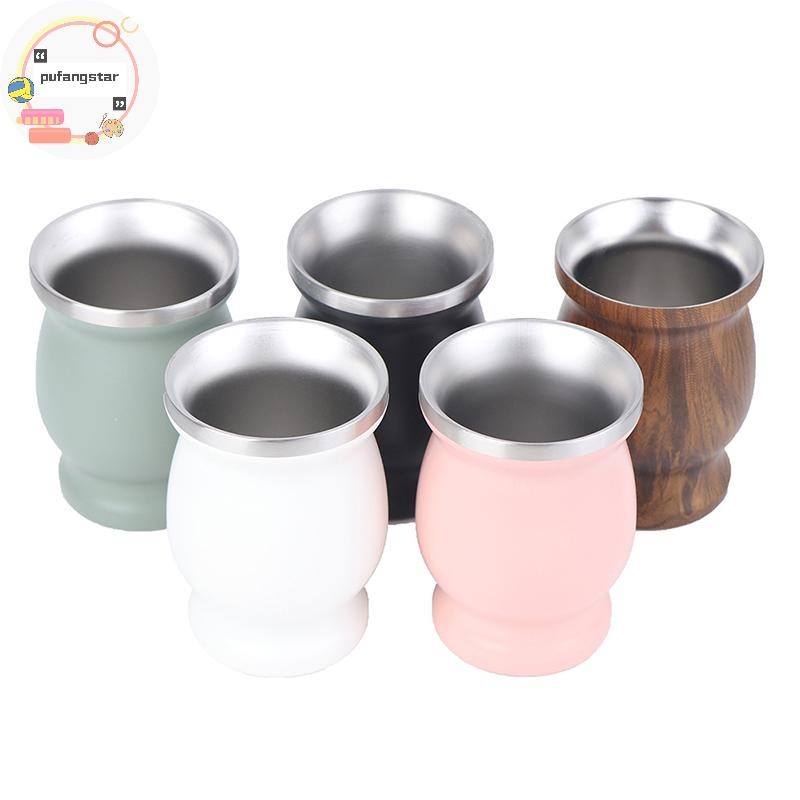 Pufangstar Yerba Mate Cup 304 สแตนเลส 8oz Argentine Yerba Mate Gourd พร้อม illas TH