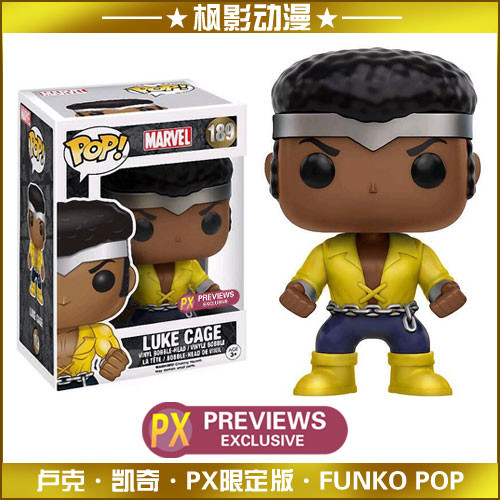พร้อมสต็อกของแท้ FUNKO POP Marvel Luke Cage PX Limited Edition รูปตุ๊กตาตุ๊กตาของเล่น#189
