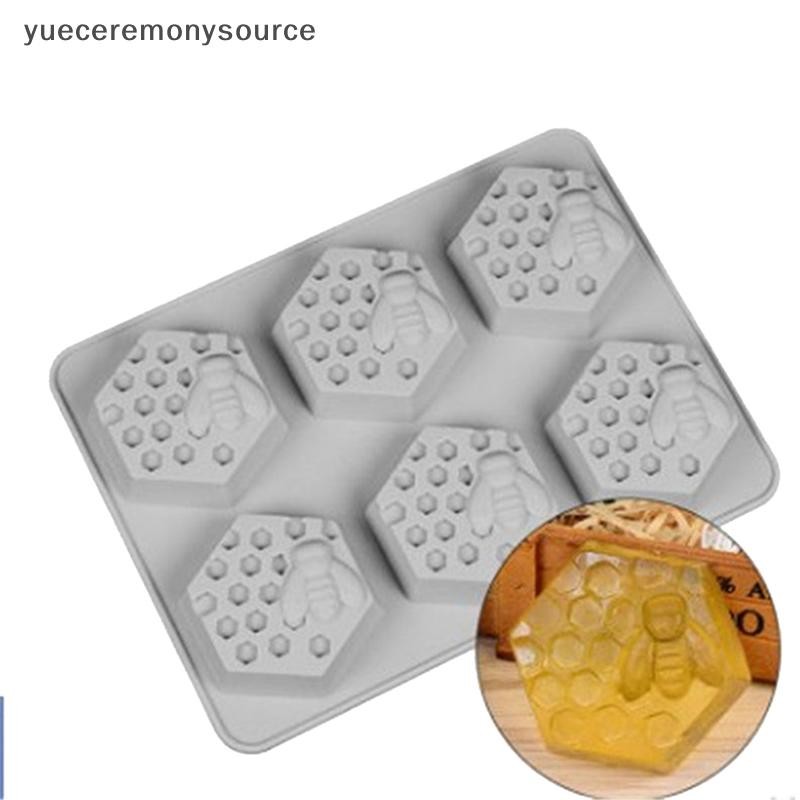 YYTH 1 Pc 6 Cavity ซิลิโคน Bee Hive Decor สบู่ทํามือ Mould เรซิ่นแม่พิมพ์ ~