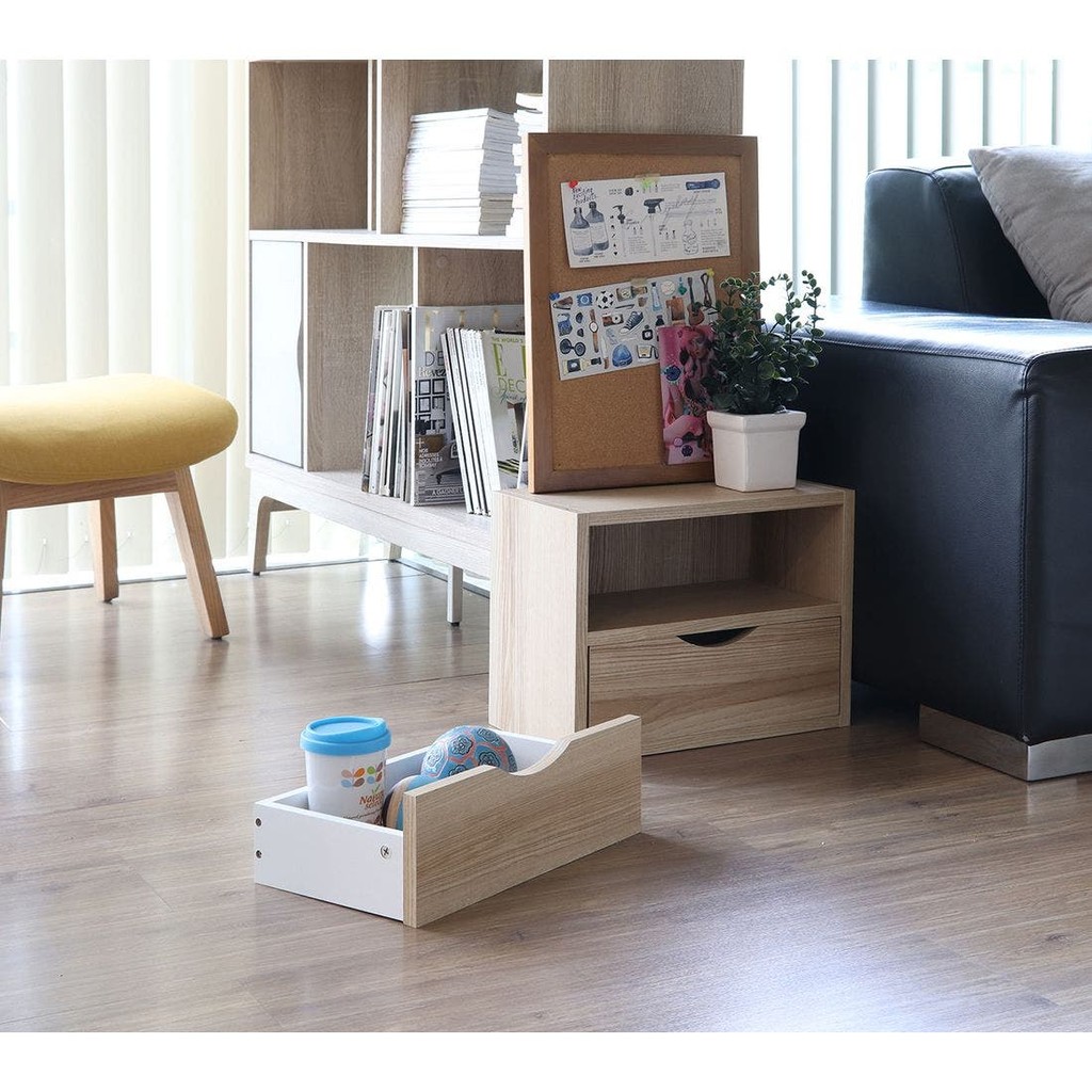 SB Design Square ตู้เตี้ยลิ้นชัก รุ่น Jayden สีไม้อ่อน (40x24x30 ซม.)  แบรนด์ LOOMS