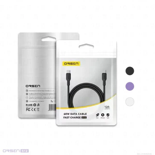 [ส่งไว] Orsen by Eloop S12 สายชาร์จเร็ว 60W Type C to Type C ชาร์จเร็ว 3A PD QC3.0 Fast Charge Cable