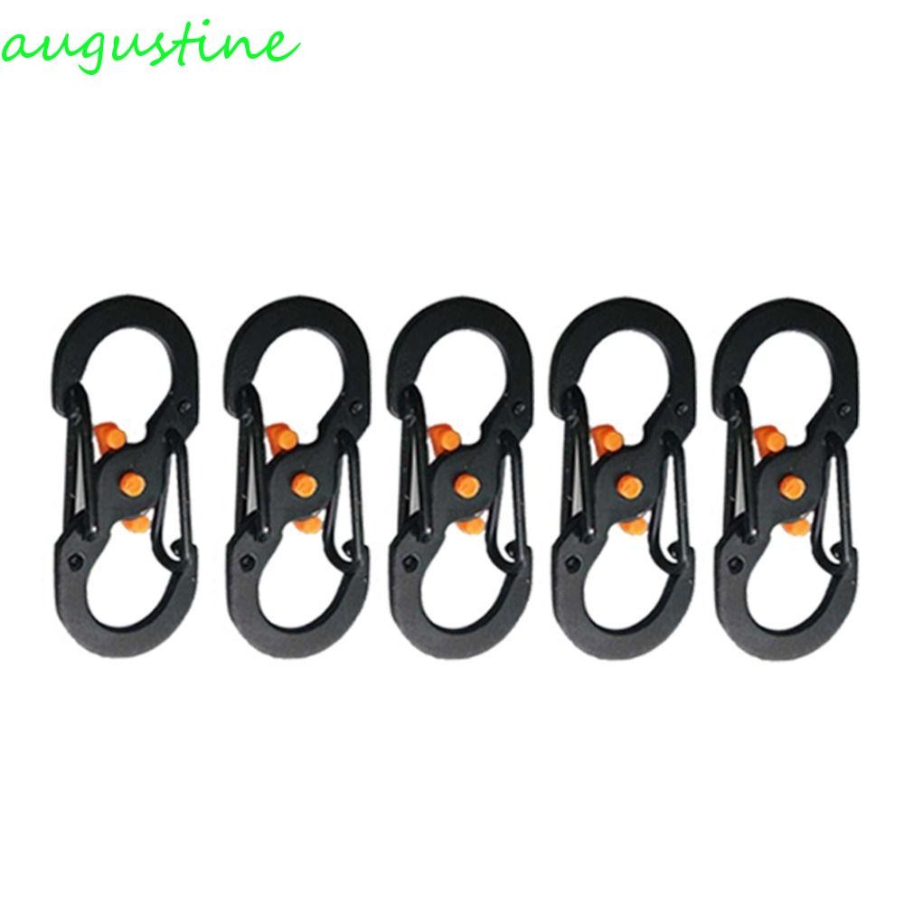 AUGUSTINE Key-Lock Hook สแตนเลสมาก สำหรับกระเป๋าเป้และสายคล้อง แบบ Carabiner พร้อมกุญแจล็อก 8 รู