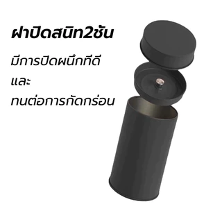 BLIVO กระปุกเก็บมัทฉะ สีดำและขาว ฝาปิดสนิท 2 ชั้น มาตรฐาน Food Safety