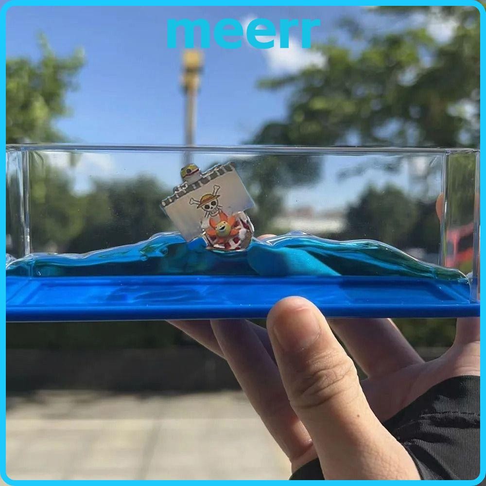 MEERR Pirate Ship Fluid Drift Bottle, Liquid One Piece Floating Boat Unsinkable Ship Toy, Creative L