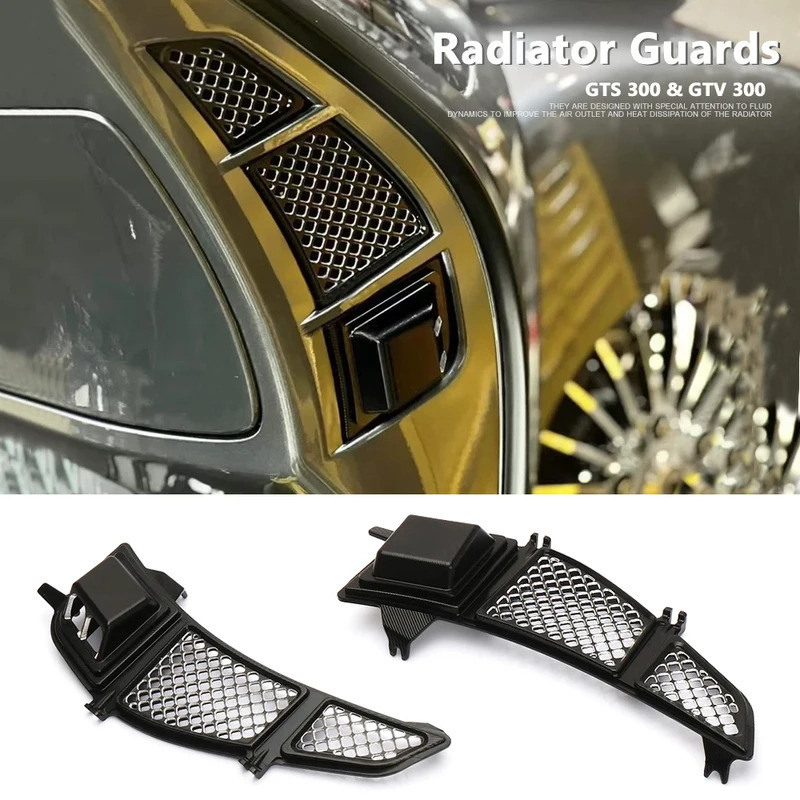 รถจักรยานยนต์ใหม่หม้อน้ํา Guard Grille ฝาครอบหม้อน้ําสําหรับ Vespa GTV300 GTV 300 gtv300 GTS300 GTS 