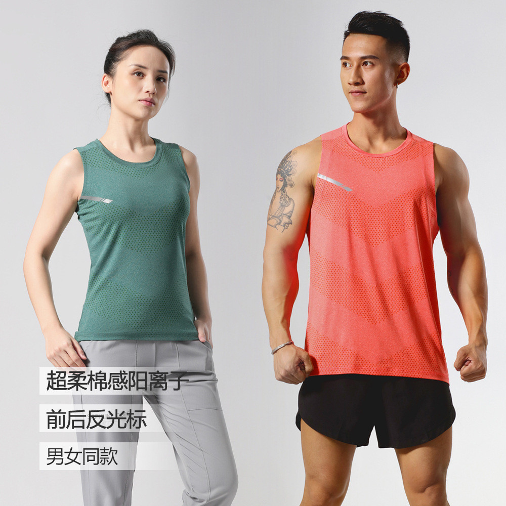 【Ready Stock】 Summer Outdoor Sports Quick-Drying Top Men's Fitness Running Breathable Top Basketball