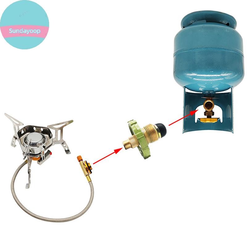 Sund LPG Tank Converter Head ทนทานเตาแก๊ส Connector ปฏิบัติสังกะสีอัลลอยด์ LPG ถังอะแดปเตอร์อุปกรณ์ 