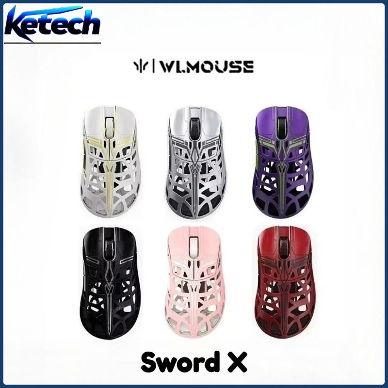 Wlmouse Sword X เมาส์สําหรับเล่นเกมไร้สายโลหะผสมแมกนีเซียมน้ําหนักเบาพิเศษ, เซ็นเซอร์ PAW3950, การสํ
