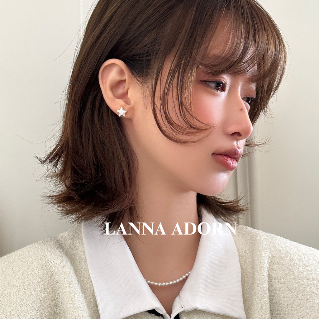 LA ⭐COD⭐  ต่างหูดาว เข็มเงิน 925 เอกลักษณ์ มินิมอล หรูหรา สไตล์เกาหลี สำหรับผู้หญิง ของขวัญคุณภาพ