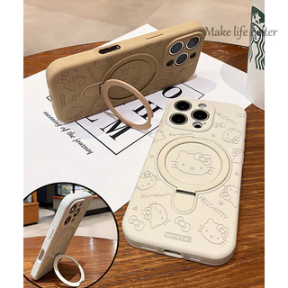 ใหม่ซิลิโคนเหลว KTCat iPhone 17 กรณีเหมาะสําหรับ iPhone 12 13 14 15 16 17 Pro Max 16 Plus17Air พร้อมวงเล็บแม่เหล็กในตัวเคสโทรศัพท์