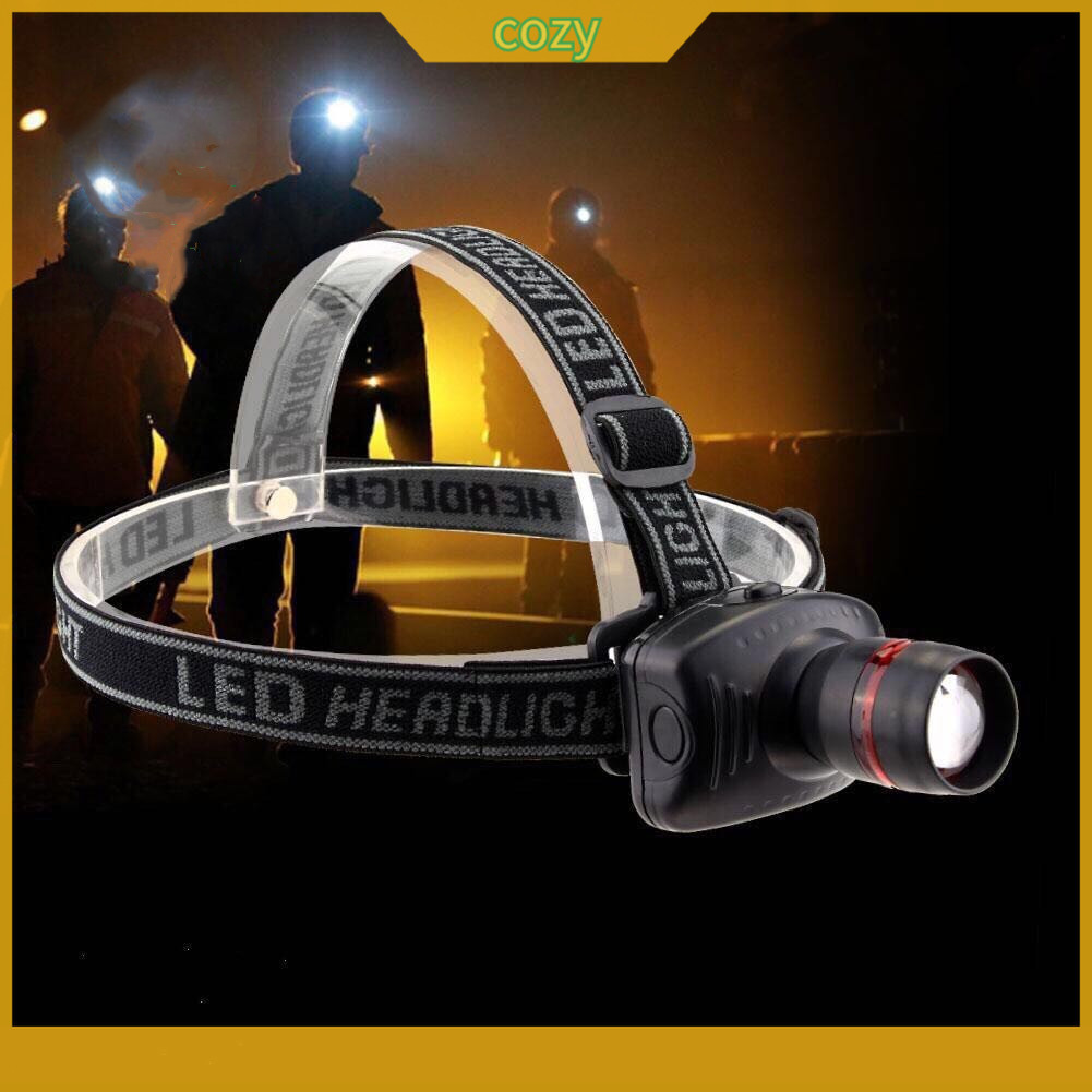 🔥จัดส่งทันที🔥ไฟฉายคาดหัว LED ไฟฉายใช้แบตเตอรี่ AA 3 ก้อน ไฟฉายพกพากลางแจ้งกำลังสูง ไม่รวมแบตเตอรี่