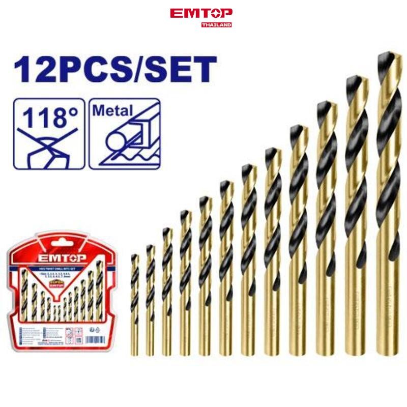 EMTOP Thailand ชุดดอกสว่านเจาะเหล็ก รุ่น ETDBB11125
