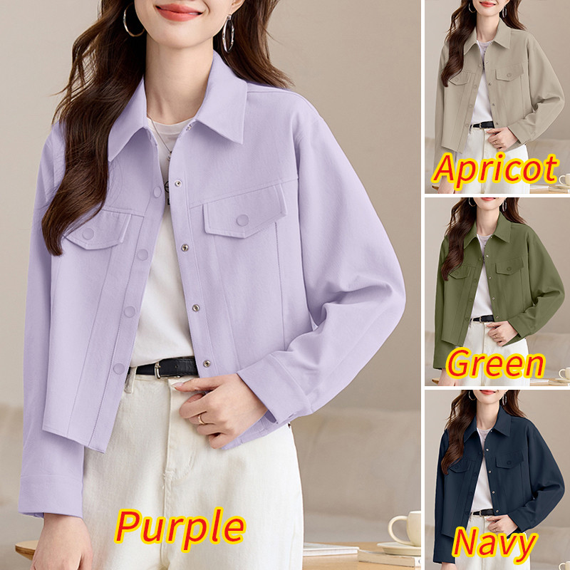 ZANZEA เสื้อแจ็คเก็ตแขนยาวสีทึบ สไตล์เกาหลีสำหรับผู้หญิง — صورة 3