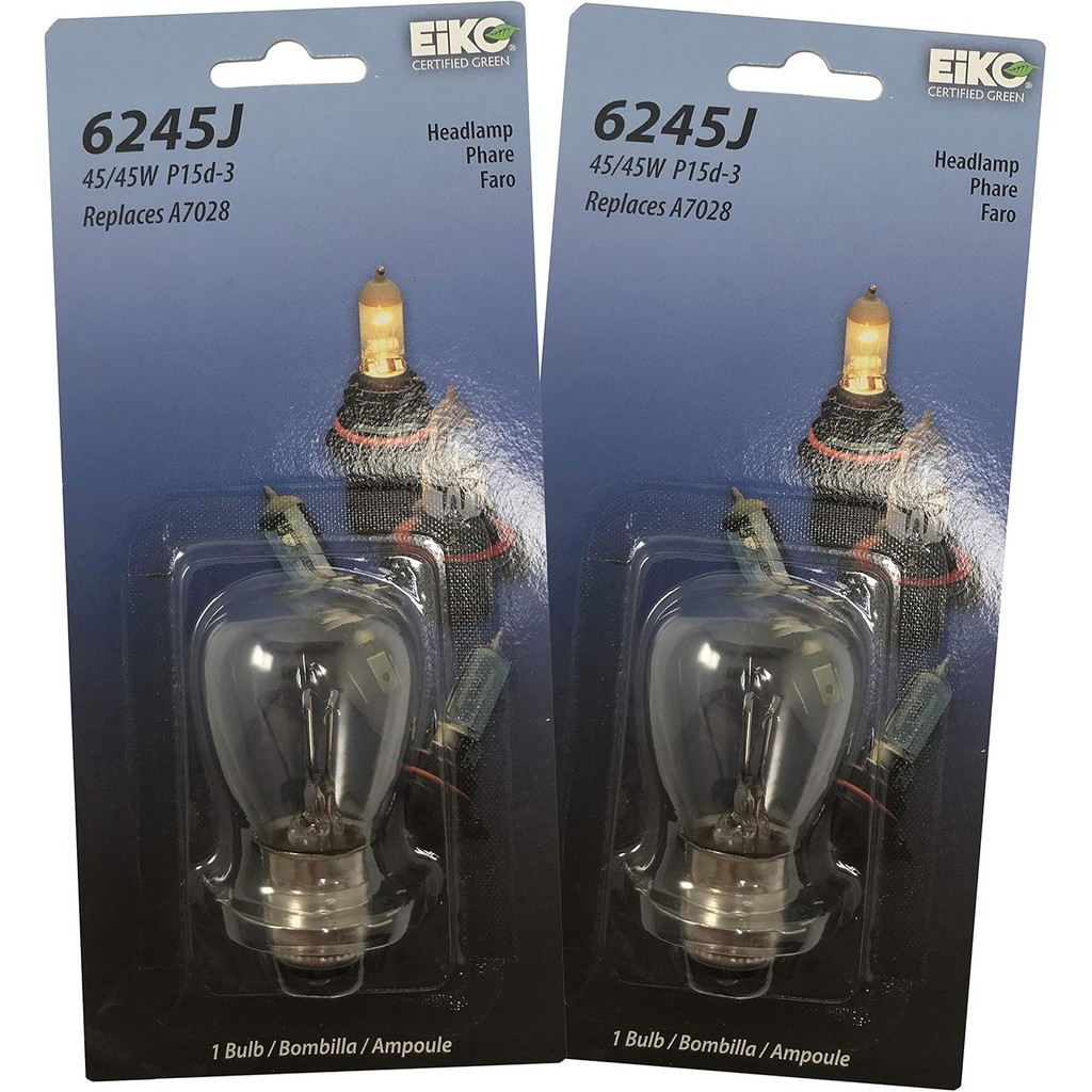 Sherco-Auto 6245J Clear Light 12.8V 45/45W RP-10 P15D-3 ฐานหลอดไฟฮาโลเจนไฟหน้าแทนที่ A7028 (2)