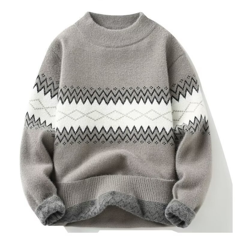 COD 2025 Boys' Sweater Autumn Winter 2024 New Children's Mink Velvet Knitted Sweater for Young and M