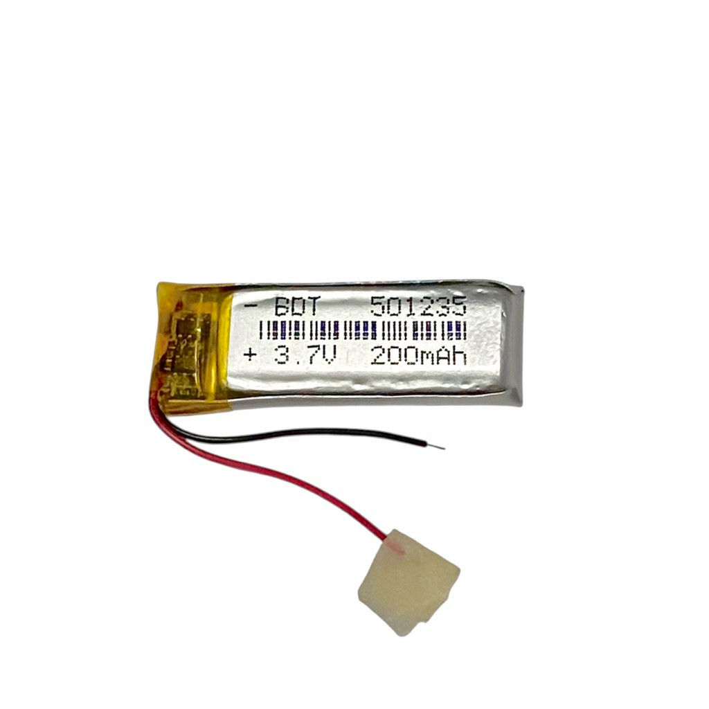 BDT 501235 (ราคาต่อ 1ชิ้น) 3.7V-200mAh ขนาด 12x35x4.8mm มีสินค้าพร้อมส่งในไทย