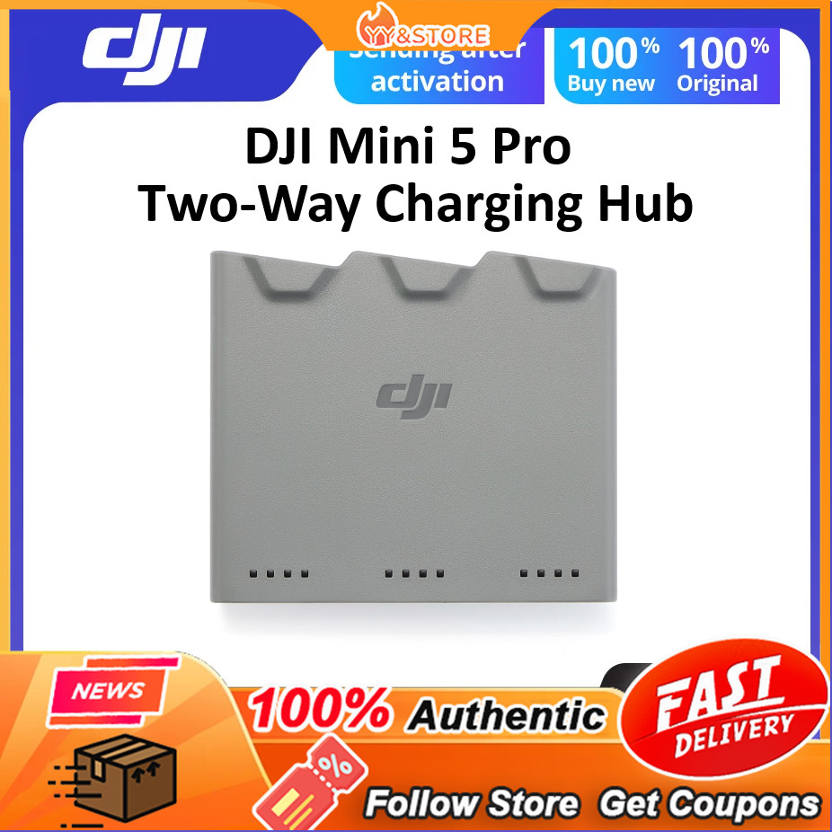 ฮับการชาร์จสองทาง DJI Mini 5 Pro ใหม่ดั้งเดิมสําหรับเครื่องชาร์จแบตเตอรี่โดรน DJI Mini 5 Pro