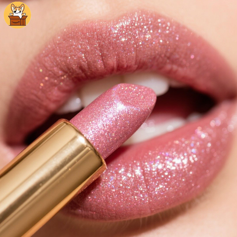 [Am-az] Pearlescent Lipstick, Fine Glitter Diamond Moisturizing Color Holding Moisturizing, Velvet M