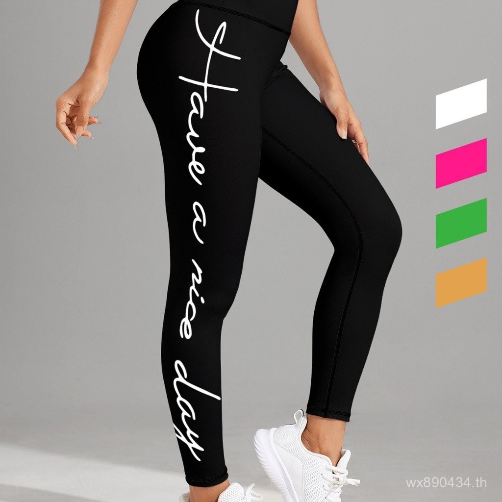 รหัสสินค้า: JY-JK1-310-311-312-320 กางเกงโยคะสำหรับสตรี ลายพิมพ์แบบตัวหนังสือ เหมาะสำหรับการออกกำลัง