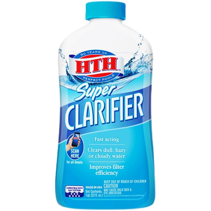 HTH ทําความสะอาดน้ําสะอาดสระว่ายน้ําเอนไซม์คลาร์ซิฟายเออร์สระว่ายน้ําเด็กเครื่องกรองน้ําสระว่ายน้ําน