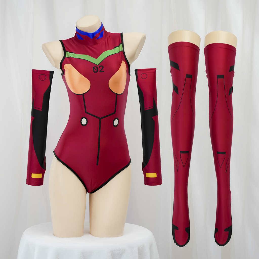 Asuka EVA Combat Suit Ling Polly Nylon Jumpsuit คอสเพลย์ชุดนอนคอสเพลย์เครื่องแต่งกาย