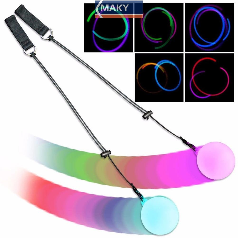 Nwt Pro LED Multi-Colored Glow POI โยนลูกบอล Light Up สําหรับ Belly Dance Hand Props GR