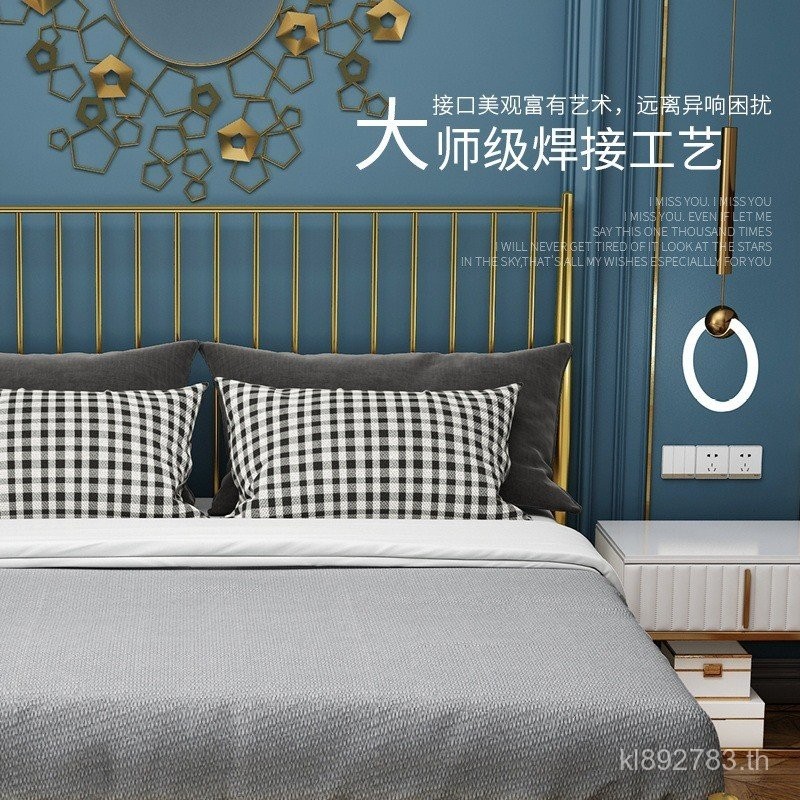 เตียงเหล็กคู่เดียว B & B Apartment M1.5m1.8 B & B เชื่อมโรงแรมเตียงเหล็กหัตถกรรมโครงเหล็ก GBNZ