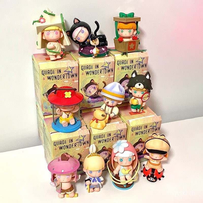 กล่องปริศนาซีรีส์การผจญภัยของ Guddy Town PVC, เครื่องประดับงานฝีมือ, ตุ๊กตาของขวัญรูปตุ๊กตาน่ารัก