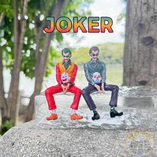 Joker นั่ง Mafex Action Figure โมเดลโจ๊กเกอร์ ทีมฆ่าตัวตาย รถตกแต่งของเล่น Heath Ledger 10 ซม. ตุ๊กตา ของแต่งโต๊ะ